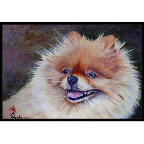 Carolines Treasures Carolines Treasures MH1056JMAT Pomeranian Head Indoor & Outdoor Mat; 24 x 36 in. MH1056JMAT